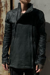 BORIS BIDJAN SABERI Double Zip Horseskin Top SS22 J4 FMM20020 Ink Grey